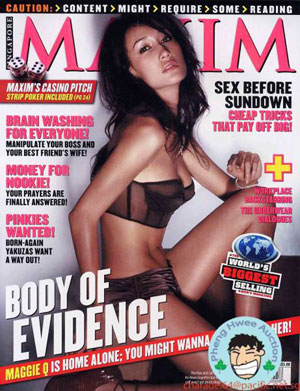Maggie Q on MAXIM cover