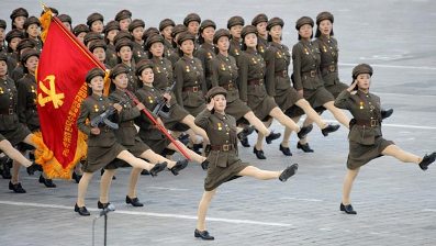 North Korean troops on parade