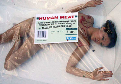 Dead Asian woman by PETA