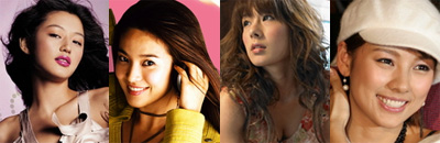 Asia Goes Crazy Over Korean Pop Culture  (from left to right: Jun Jihyun, Song Hyekyo, Chae Youn, Lee Hyolee)
